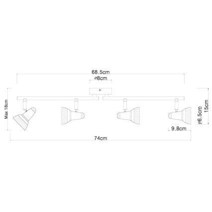 Globo - LED Σποτ 4xLED/4W/230V γυαλιστερό χρώμιο
