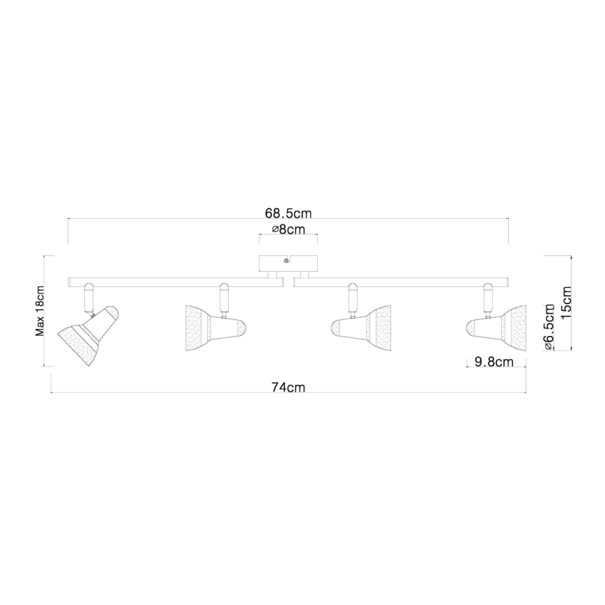 Globo - LED Σποτ 4xLED/4W/230V γυαλιστερό χρώμιο
