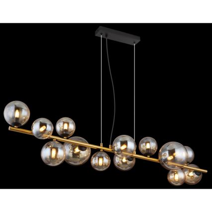 Globo -  Κρεμαστό φωτιστικό οροφής LED 13xG9/3,5W/230V φιμέ/καφέ