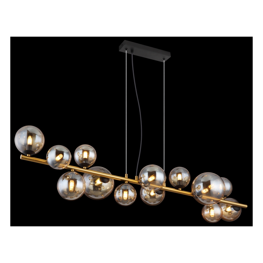 Globo -  Κρεμαστό φωτιστικό οροφής LED 13xG9/3,5W/230V φιμέ/καφέ