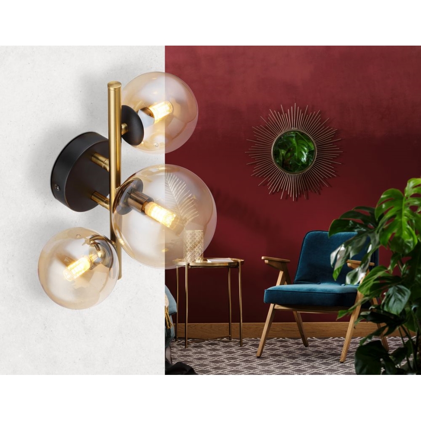Globo - LED Πλαφονιέρα οροφής RIHA 3xG9/3,5W/230V ορείχαλκος