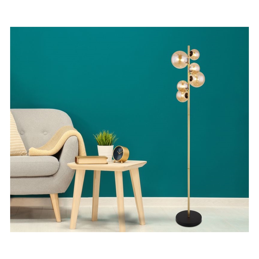 Globo - Επιδαπέδια λάμπα LED 6xG9/3W/230V ορείχαλκος