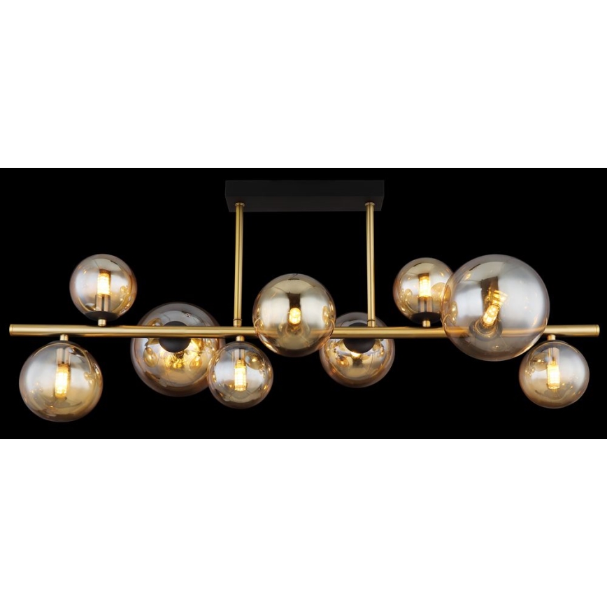 Globo -Κρεμαστό φωτιστικό οροφής ράγα LED 9xG9/3W/230V ορείχαλκος