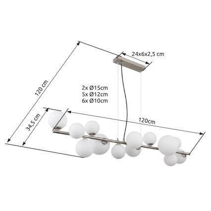 Globo - Επιδαπέδια λάμπα LED 13xG9/3,5W/230V λευκό