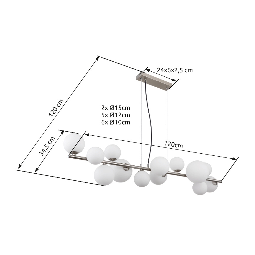 Globo - Επιδαπέδια λάμπα LED 13xG9/3,5W/230V λευκό