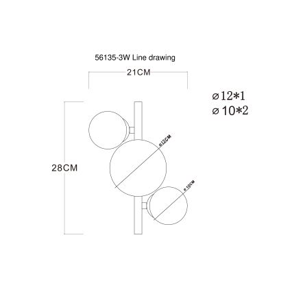 Globo - LED Πλαφονιέρα οροφής RIHA 3xG9/3,5W/230V ματ χρώμιο