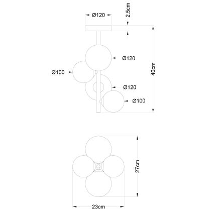 Globo - Κρεμαστό φωτιστικό οροφής LED 4xG9/3W/230V ματ χρώμιο