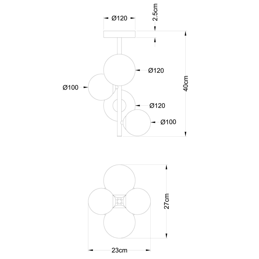 Globo - Κρεμαστό φωτιστικό οροφής LED 4xG9/3W/230V ματ χρώμιο
