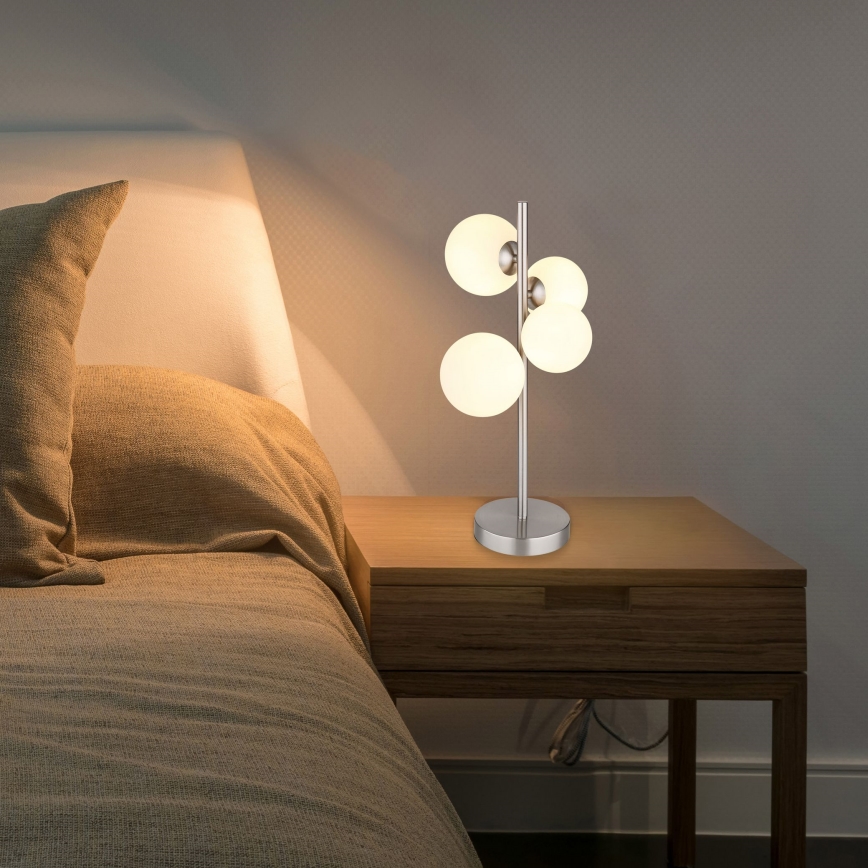 Globo - Επιτραπέζιο φωτιστικό LED 4xG9/3W/230V ματ χρώμιο