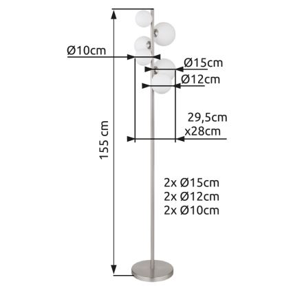 Globo -  Κρεμαστό φωτιστικό οροφής LED 6xG9/3,5W/230V λευκό