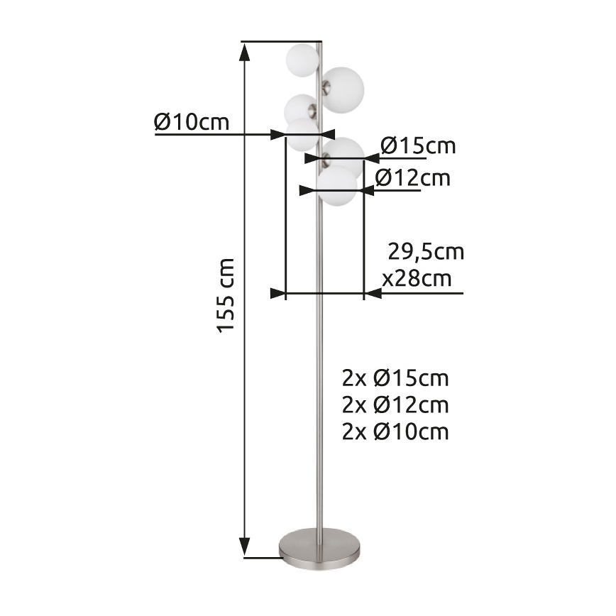 Globo -  Κρεμαστό φωτιστικό οροφής LED 6xG9/3,5W/230V λευκό