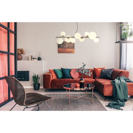 Globo -  Κρεμαστό φωτιστικό οροφής LED 9xG9/3W/230V ματ χρώμιο