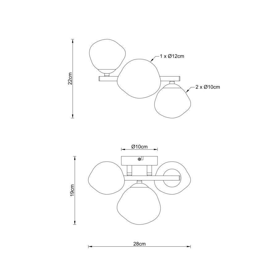 Globo - Φωτιστικό οροφής 3xG9/5W/230V 22x28 cm