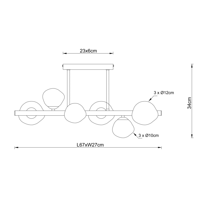 Globo - Φωτιστικό οροφής 6xG9/5W/230V 27x67 cm