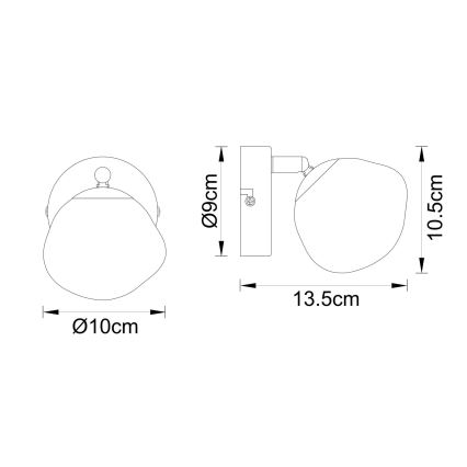Globo - Φωτιστικό τοίχου 1xG9/5W/230V
