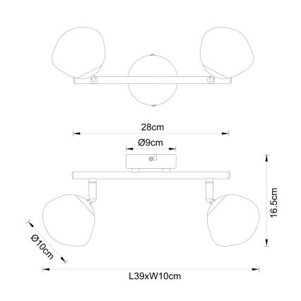Globo - Φωτιστικό σποτ 2xG9/5W/230V