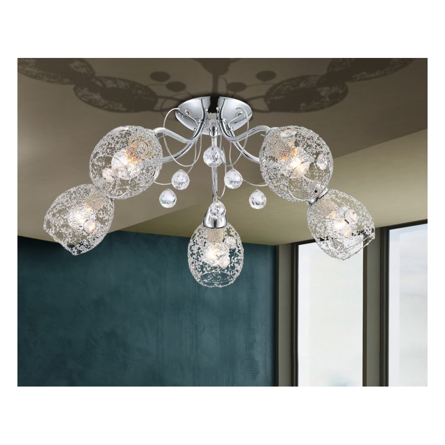Globo - Πλαφονιέρα οροφής 5xE14/40W/230V