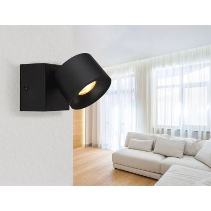 Globo - Φωτιστικό σποτ τοίχου LED LED/6W/230V μαύρο
