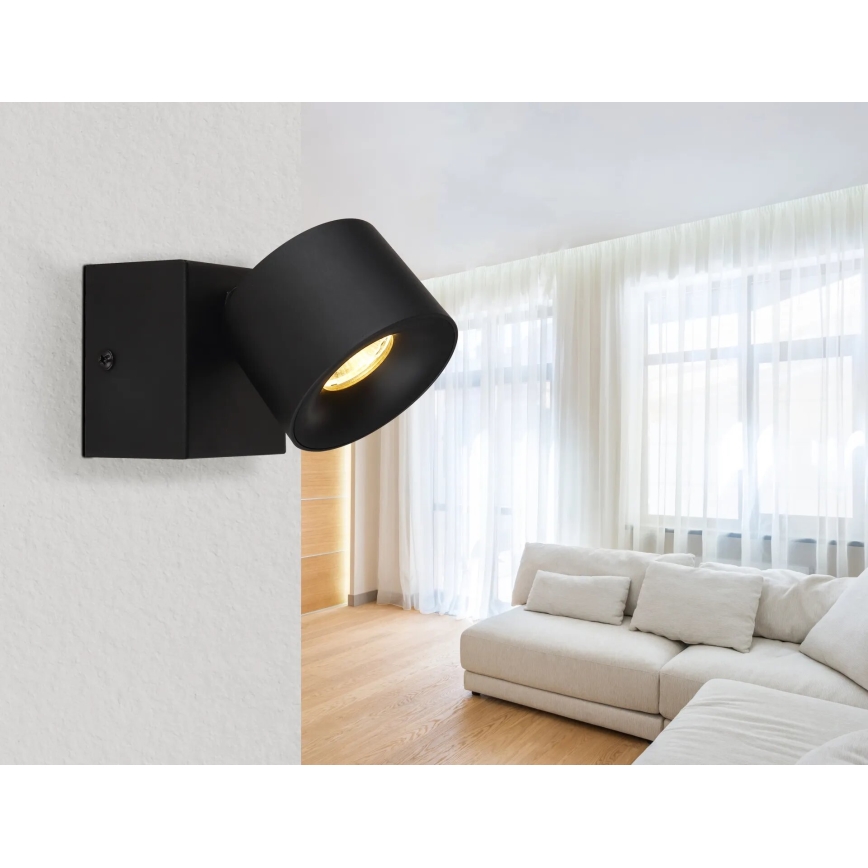 Globo - Φωτιστικό σποτ τοίχου LED LED/6W/230V μαύρο