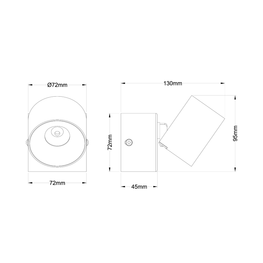 Globo - LED Επιτοίχιο σποτ LED/6W/230V