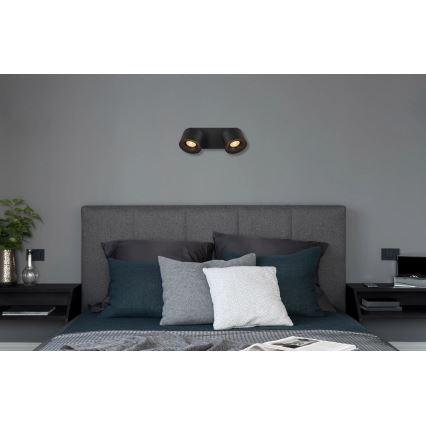 Globo - LED Σποτ 2xLED/6W/230V μαύρο