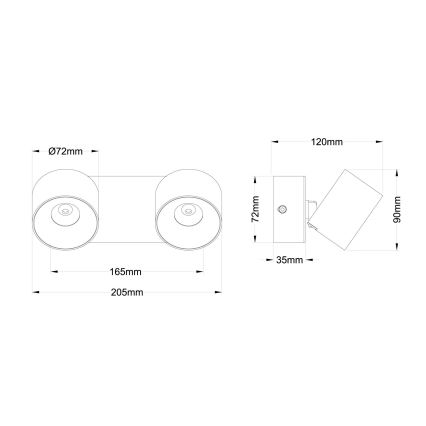Globo - LED φωτιστικό σποτ 2xLED/6W/230V