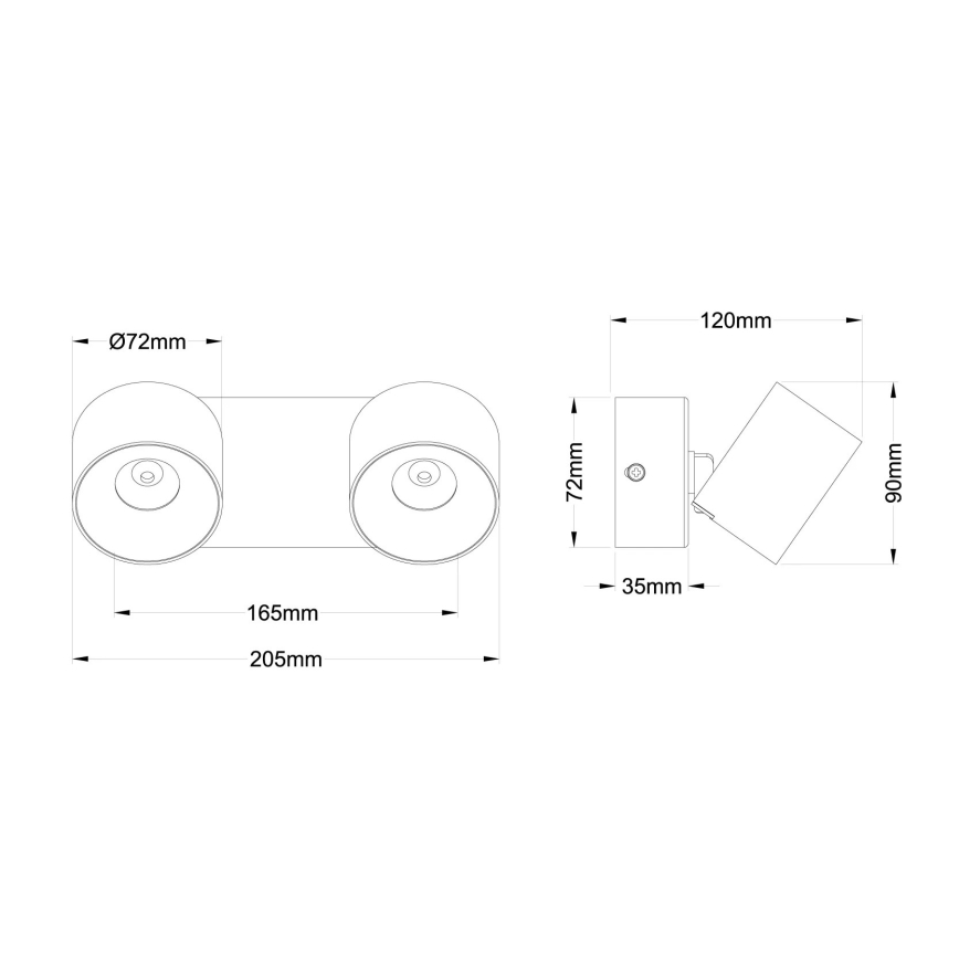 Globo - LED φωτιστικό σποτ 2xLED/6W/230V