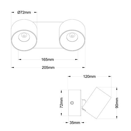 Globo - LED φωτιστικό σποτ 2xLED/6W/230V