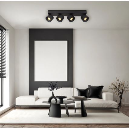Globo - LED Σποτ 4xLED/6W/230V μαύρο