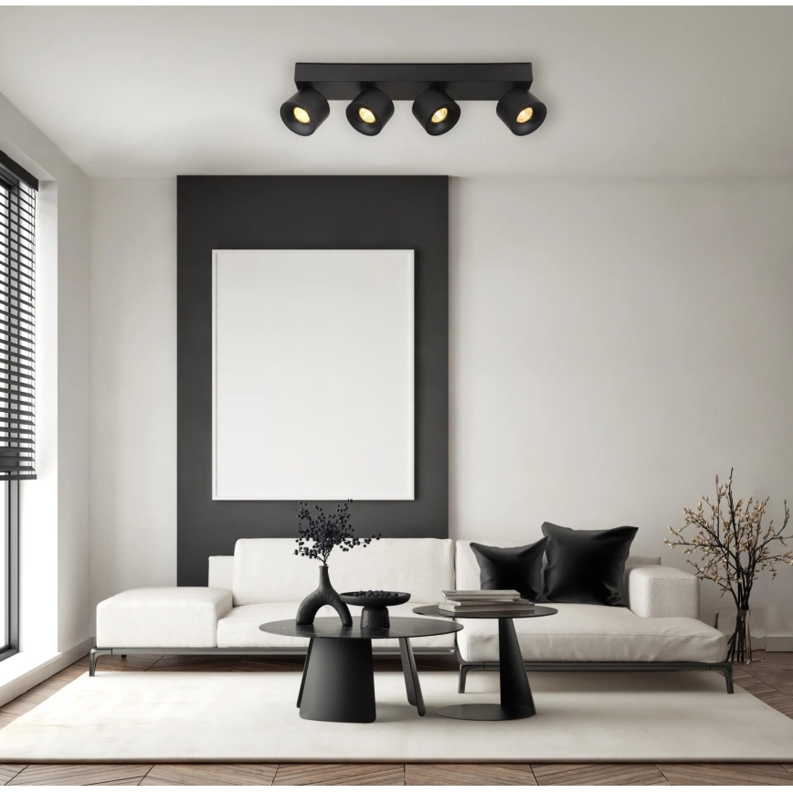 Globo - LED Σποτ 4xLED/6W/230V μαύρο