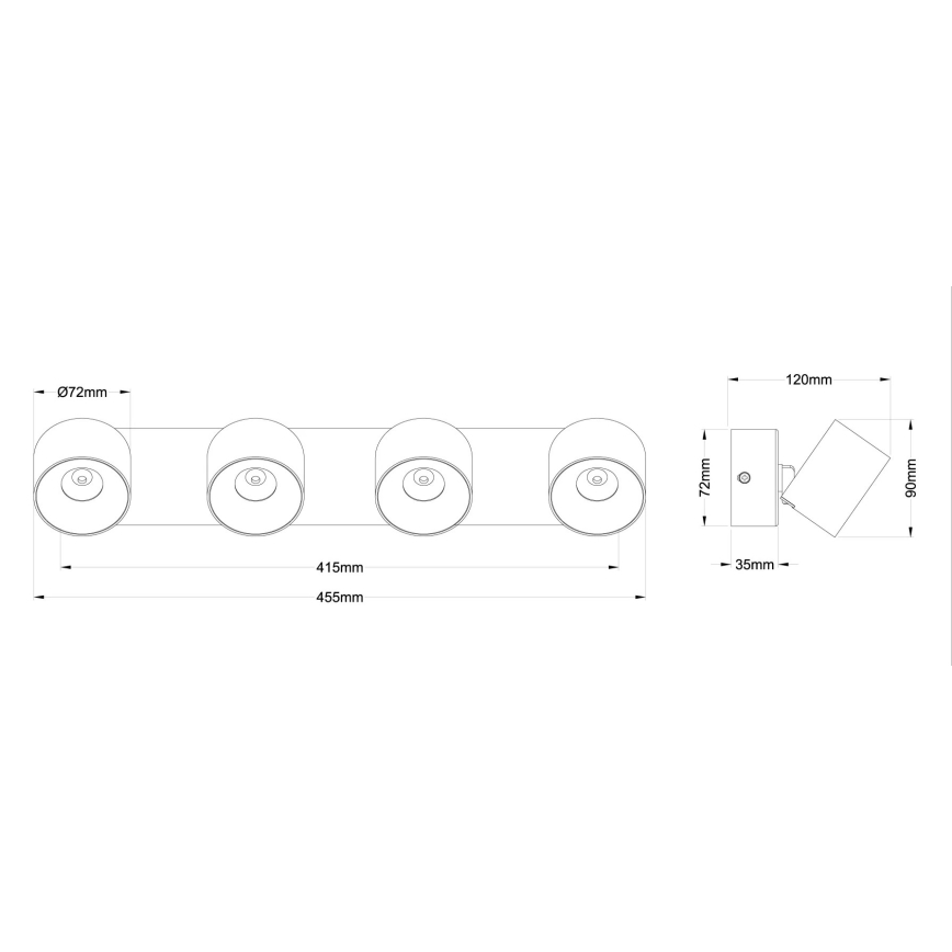 Globo - Φωτιστικό σποτ LED 4xLED/6W/230V
