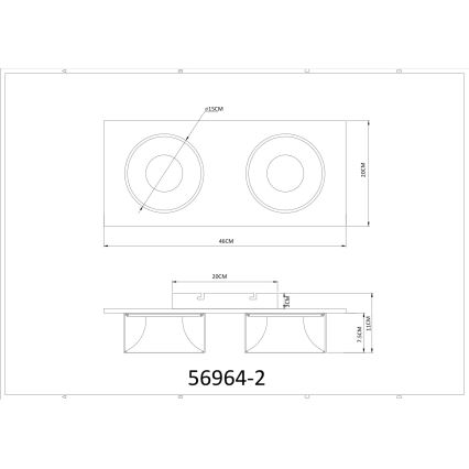 Globo - Φωτιστικό οροφής LED/24W/230V 3000K 46x20 cm μπεζ