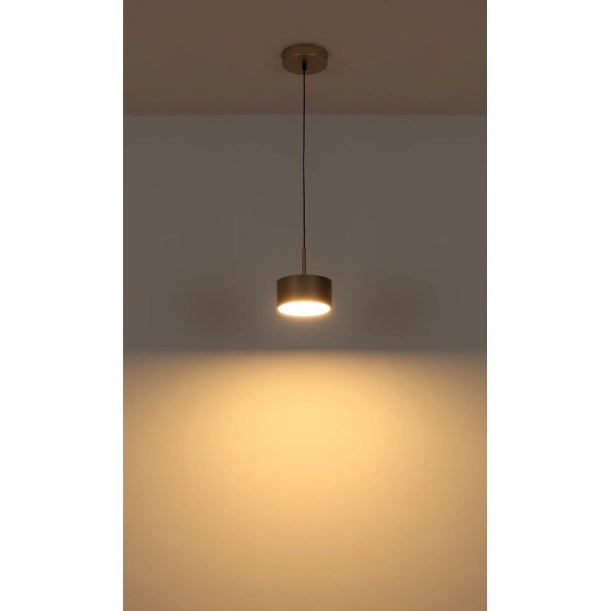 Globo - Κρεμαστό φωτιστικό LED σε σύρμα 12W/230V 3000K Ø 15 cm ορείχαλκος