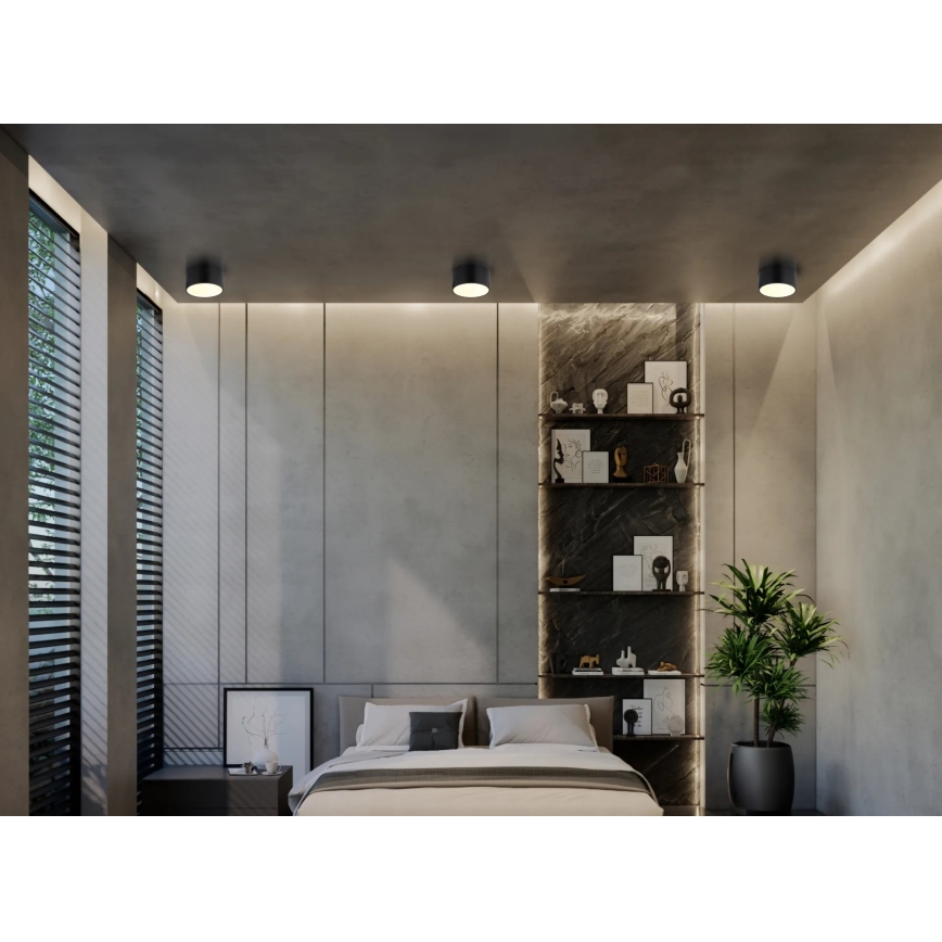 Globo - Φωτιστικό οροφής LED/12W/230V 3000K Ø 15 cm μαύρο