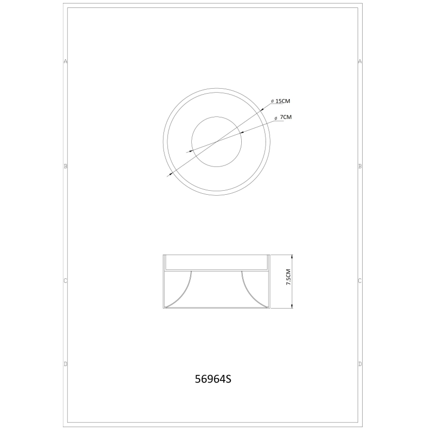 Globo - Φωτιστικό οροφής LED/12W/230V 3000K Ø 15 cm μαύρο
