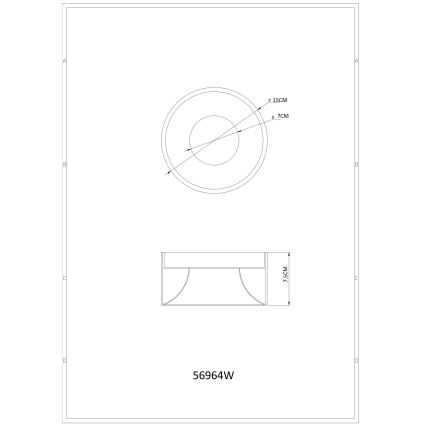 Globo - Φωτιστικό οροφής LED 12W 230V 3000K διάμ. 15 cm λευκό