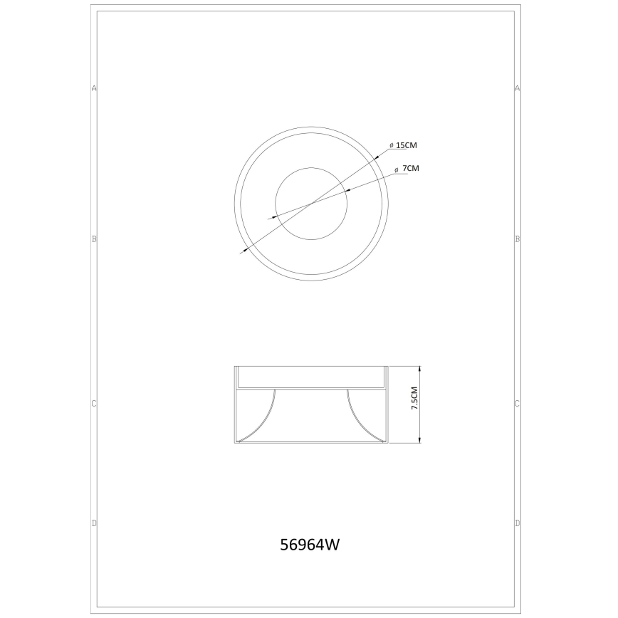 Globo - Φωτιστικό οροφής LED 12W 230V 3000K διάμ. 15 cm λευκό