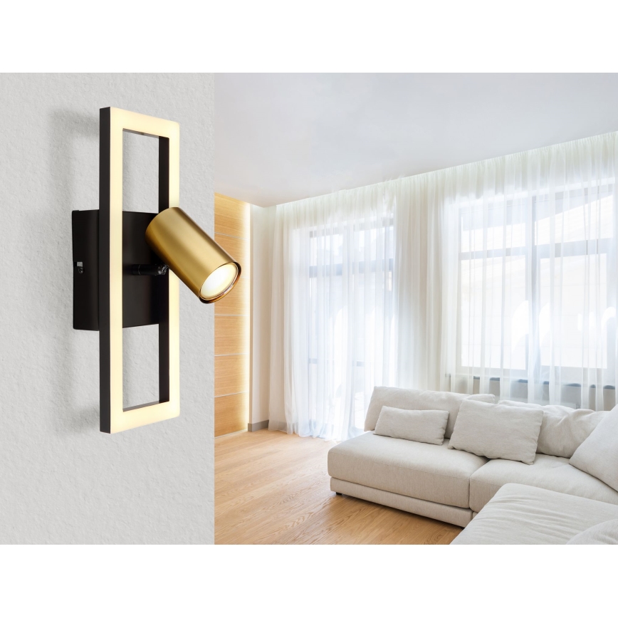 Globo - Φωτιστικό σποτ τοίχου LED 1xGU10/5W/230V + LED/12W/230V