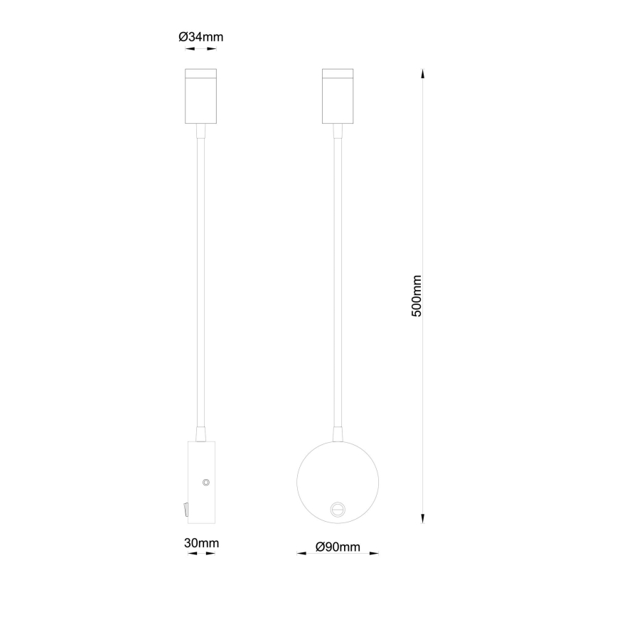 Globo - Λάμπα τοίχου LED LED/3W/230V