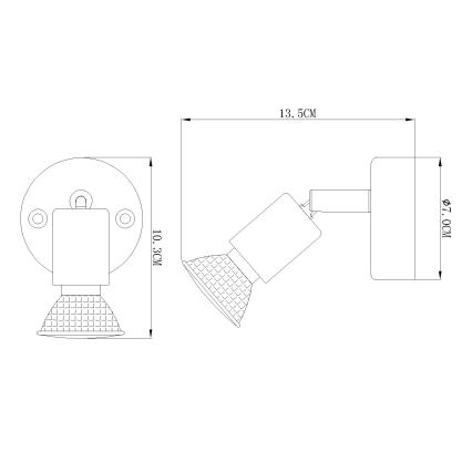 Globo - Φως σποτ τοίχου LED 1xGU10/3W/230V