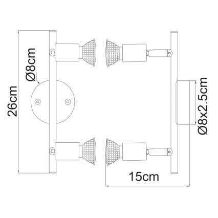 Globo - Φως σποτ LED 2xGU10/3W/230V