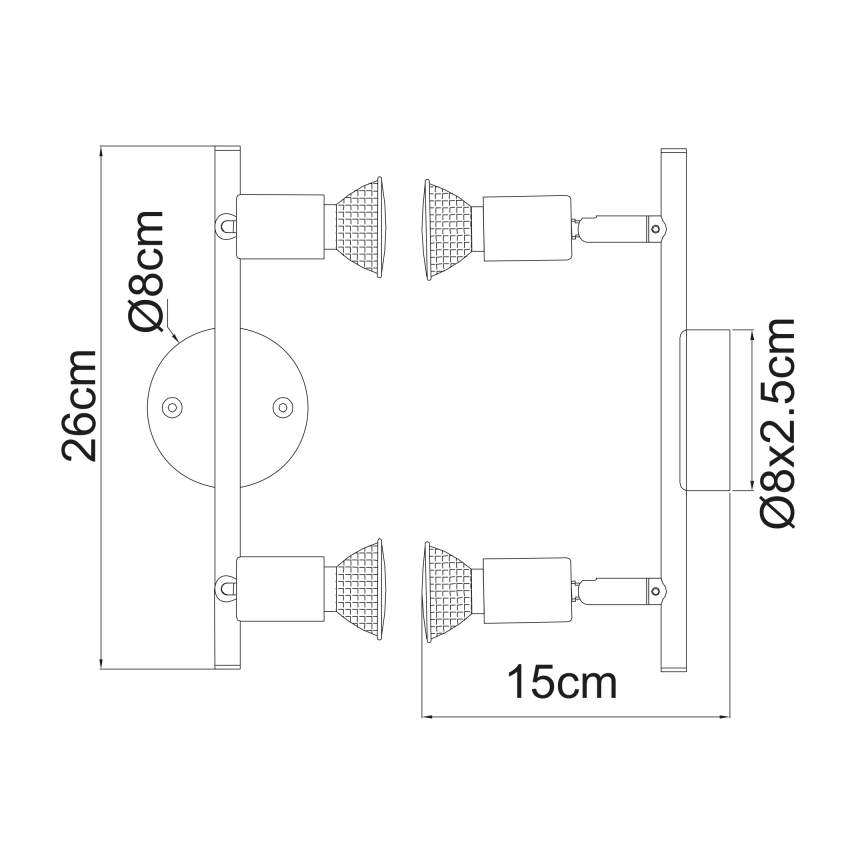 Globo - Φως σποτ LED 2xGU10/3W/230V