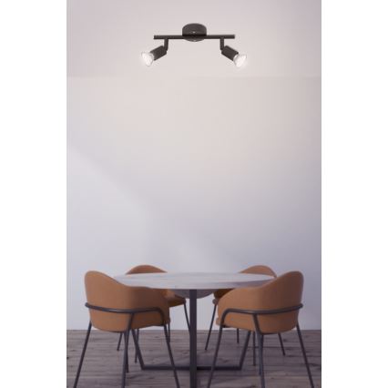 Globo - LED Σποτ 2xGU10/3W/230V μαύρο