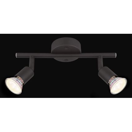 Globo - LED Σποτ 2xGU10/3W/230V μαύρο