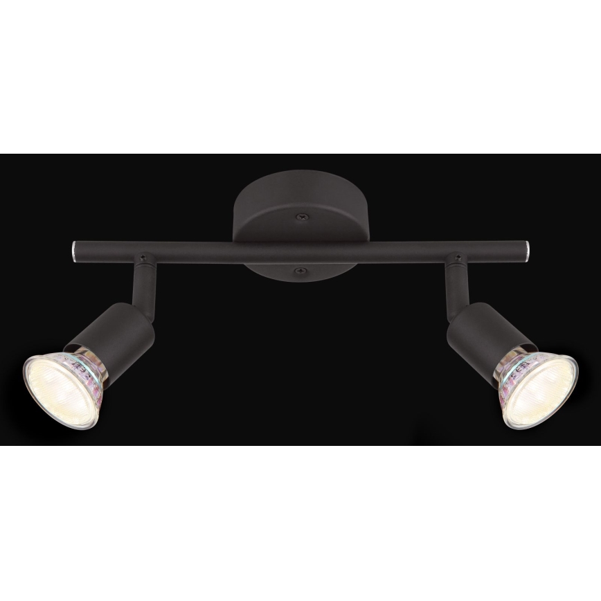 Globo - LED Σποτ 2xGU10/3W/230V μαύρο