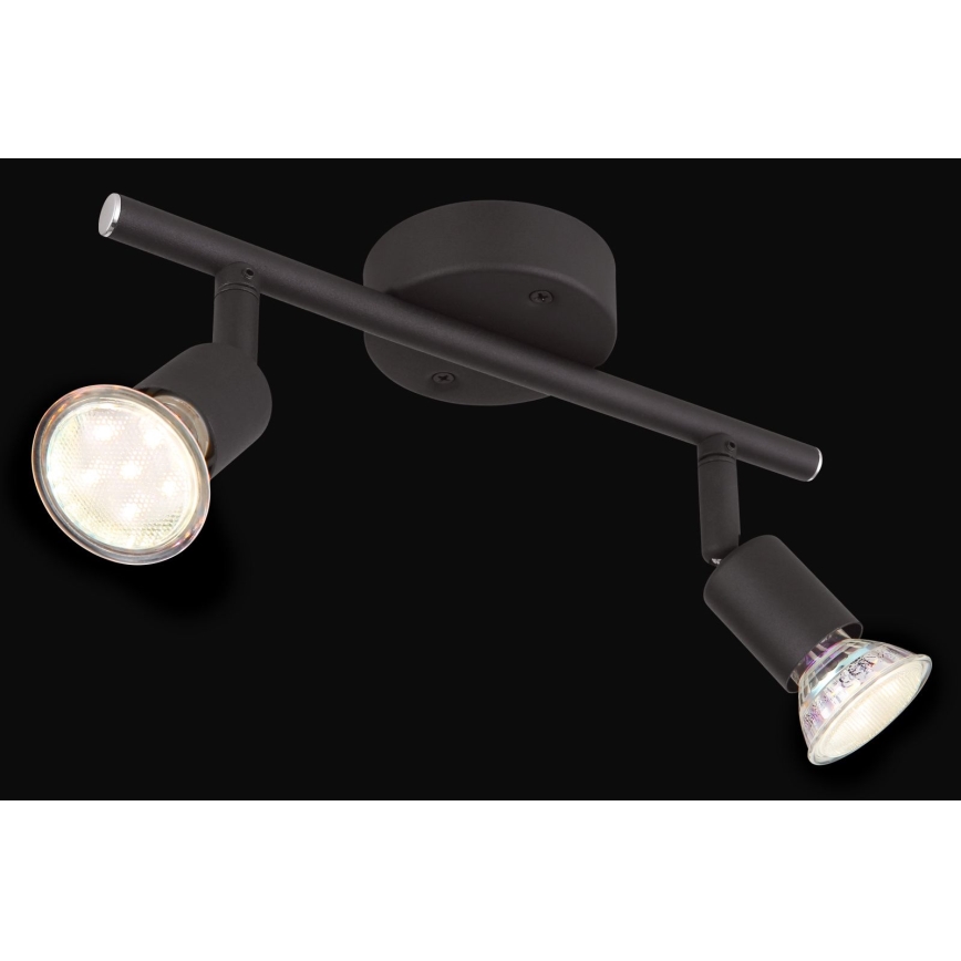 Globo - LED Σποτ 2xGU10/3W/230V μαύρο