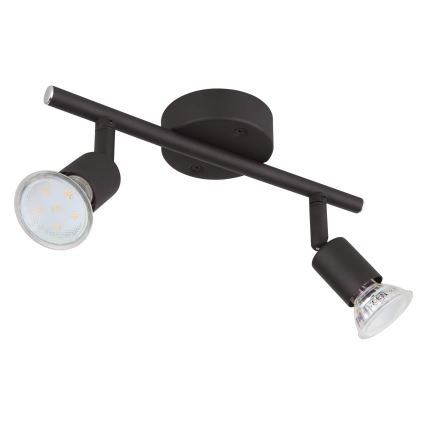 Globo - LED Σποτ 2xGU10/3W/230V μαύρο