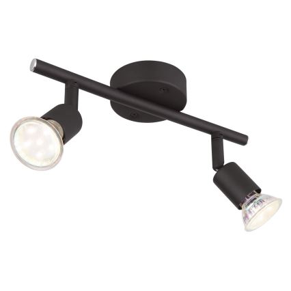 Globo - LED Σποτ 2xGU10/3W/230V μαύρο