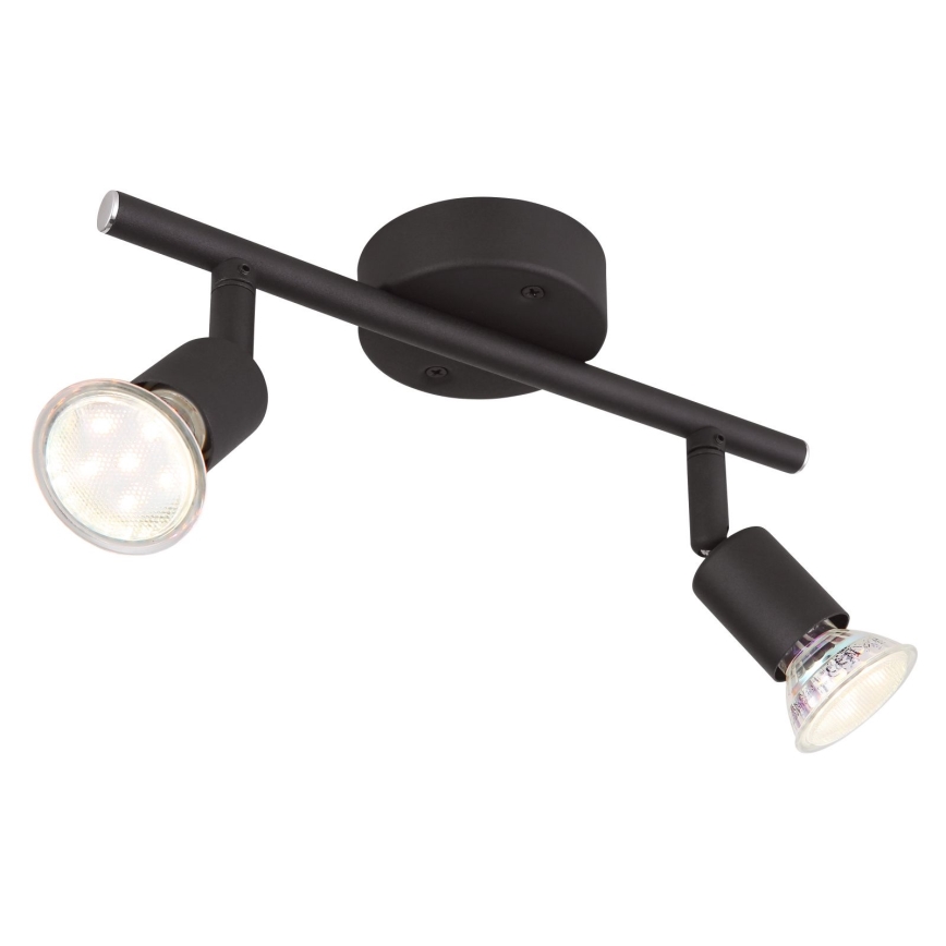 Globo - LED Σποτ 2xGU10/3W/230V μαύρο