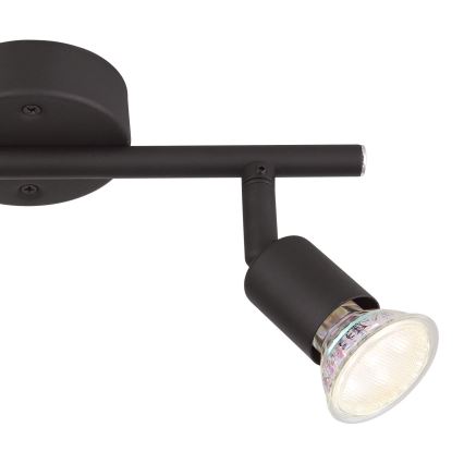 Globo - LED Σποτ 2xGU10/3W/230V μαύρο